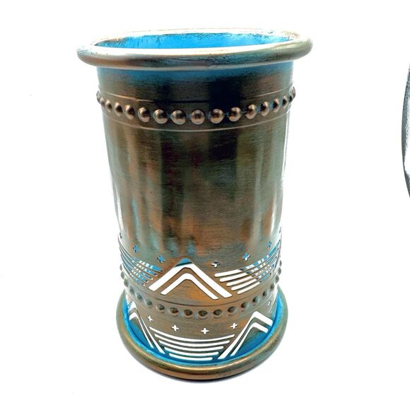 Pink Zebra Other - Pink Zebra Wax Warming Shade Metal Verigated Turquoise Blue Copper Southwestern